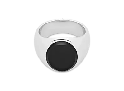 TOM WOOD Oval Black Onyx "Silver"