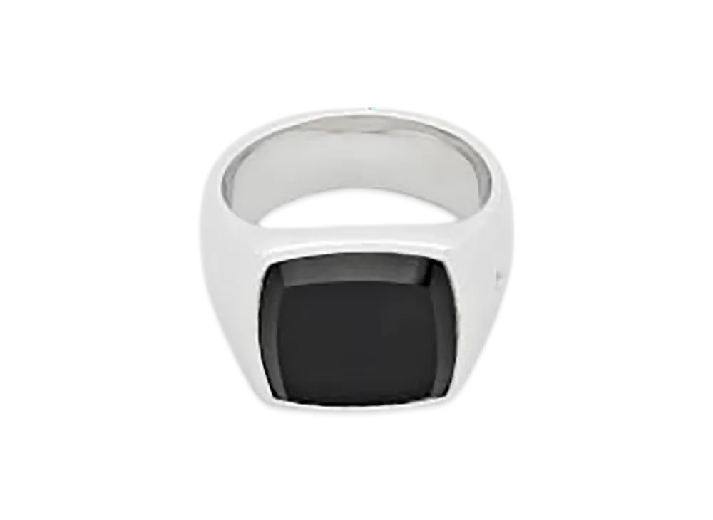 TOM WOOD Cushion Polished Black Onyx "Silver"