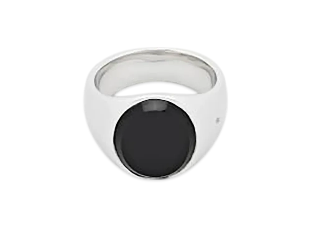 TOM WOOD Oval Polished Black Onyx "Silver"