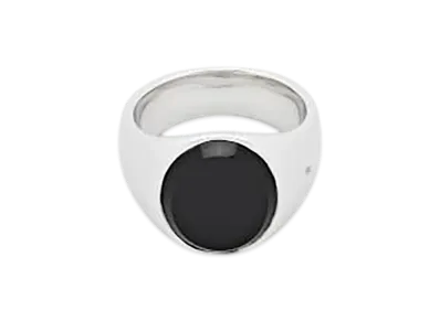 TOM WOOD Oval Polished Black Onyx "Silver"