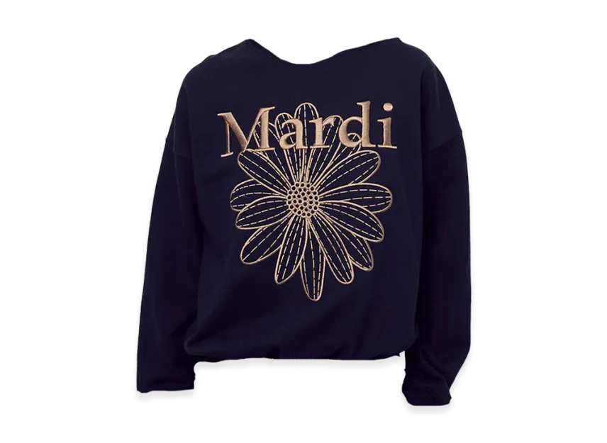 Mardi Mercredi Sweatshirt Flowermardi Needlework Mardi Mercredi Sweatshirt Flowermardi Needlework