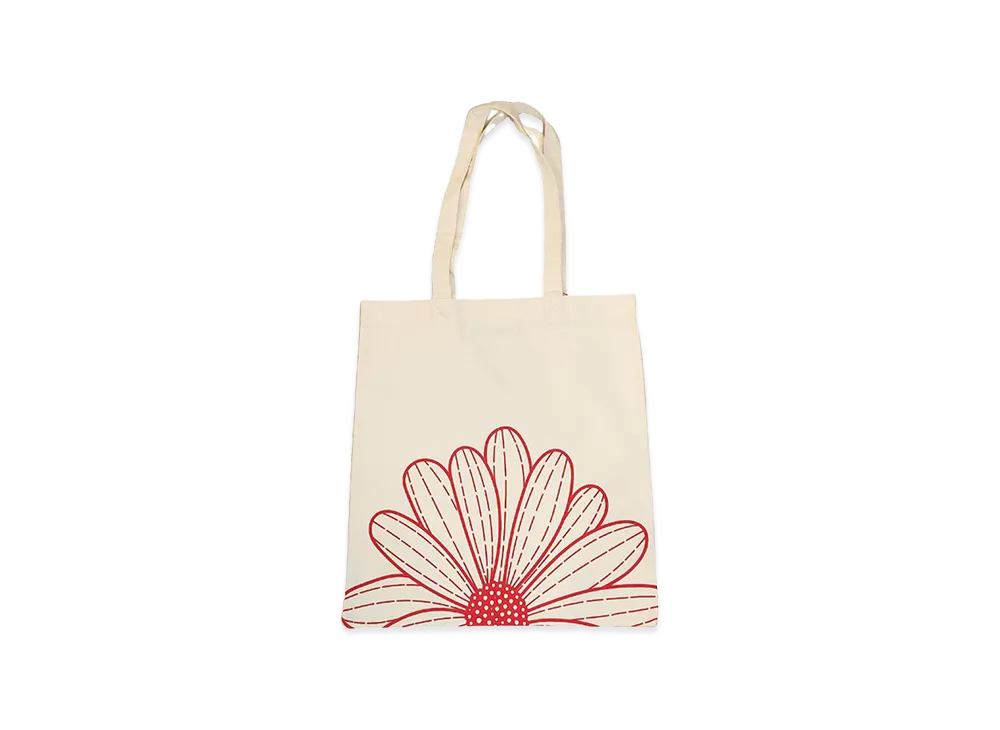 Mardi Mercredi Canvas Bag Flower Du Mardi "Cream Red"