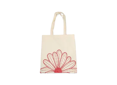 Mardi Mercredi Canvas Bag Flower Du Mardi "Cream Red"