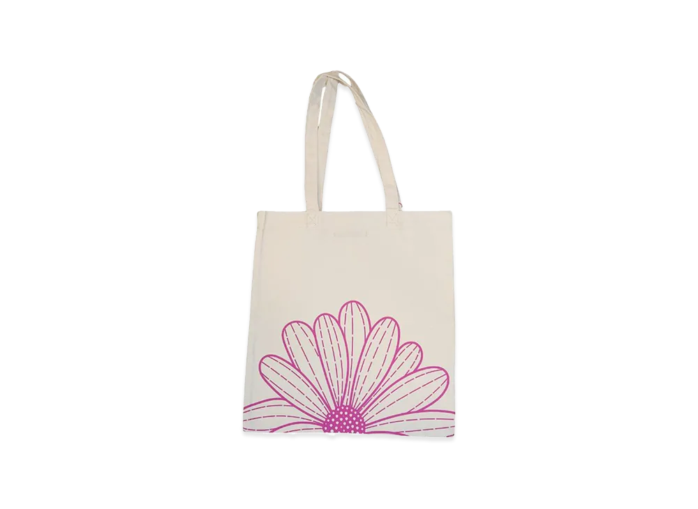 Mardi Mercredi Canvas Bag Flower Du Mardi "Cream Deeppink"