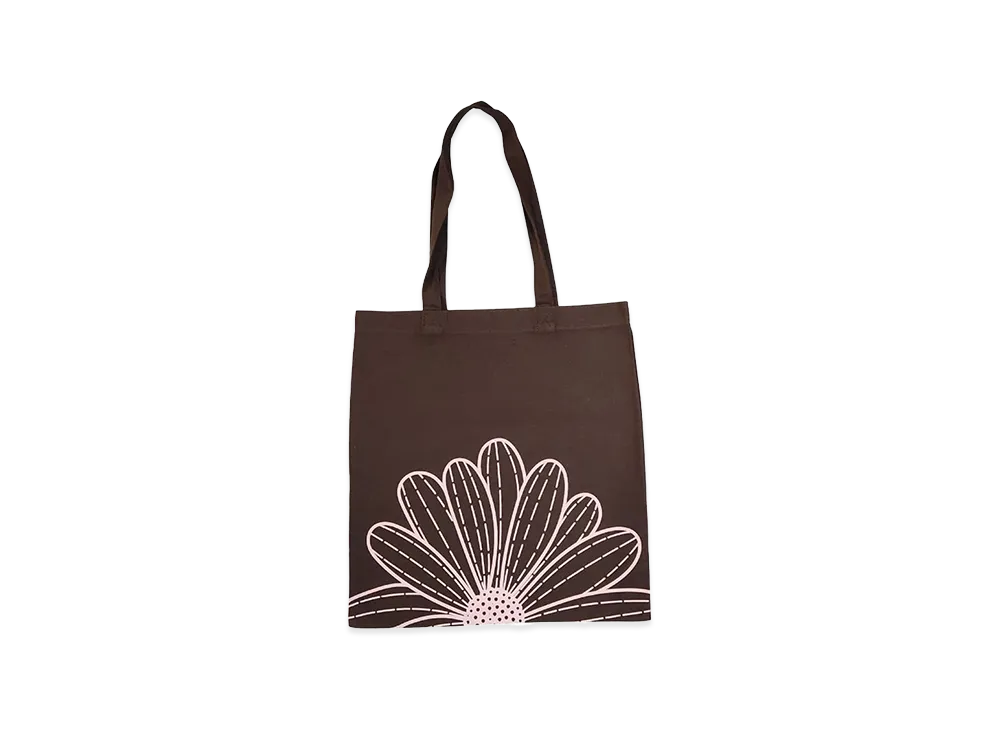 Mardi Mercredi Canvas Bag Flower Du Mardi "Brown Palepink"