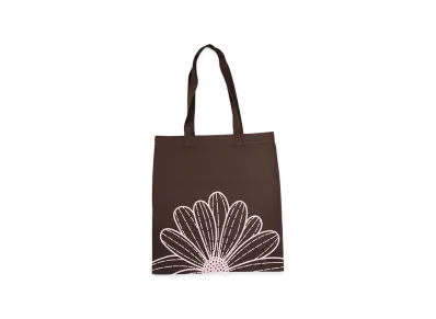 Mardi Mercredi Canvas Bag Flower Du Mardi "Brown Palepink"