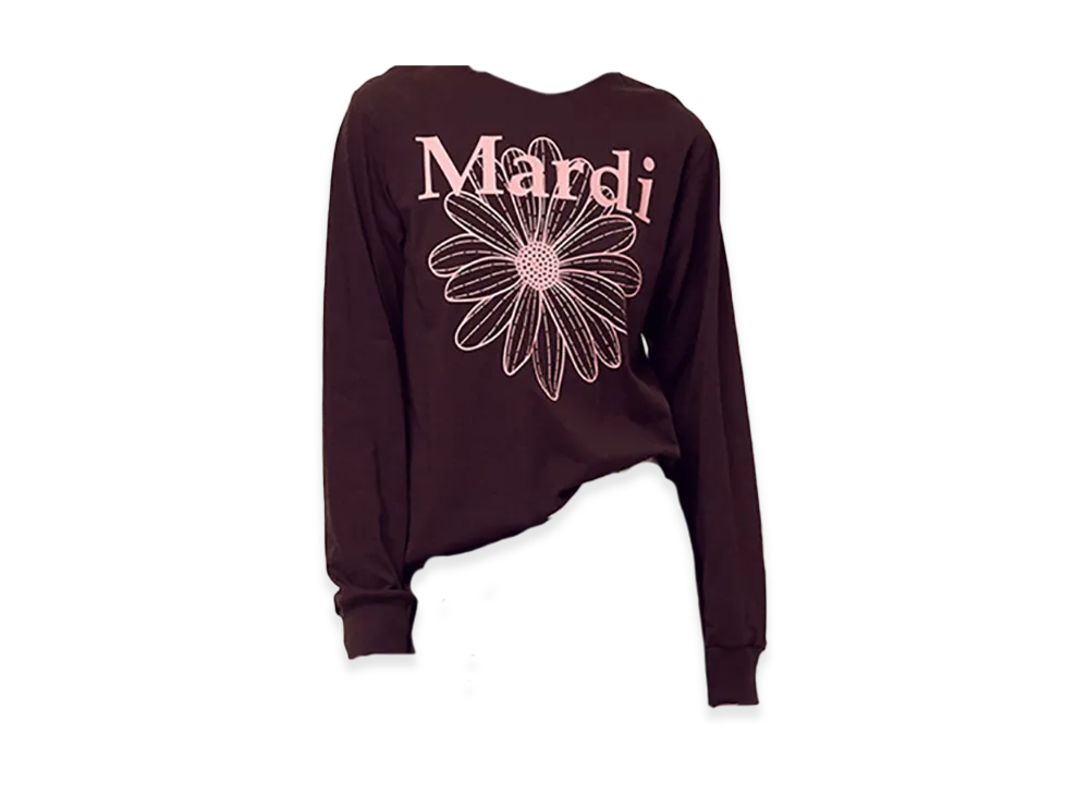 Mardi Mercredi T-Shirt Long Sleeve Flowermardi "Brown Pink"
