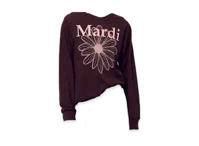 Mardi Mercredi T-Shirt Long Sleeve Flowermardi "Brown Pink"