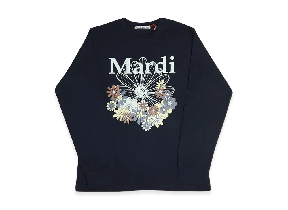Mardi Mercredi T-Shirt Long Sleeve Flowermardi Jardin "Black Ivory"