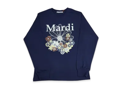 Mardi Mercredi T-Shirt Long Sleeve Flowermardi Jardin "Navy Ivory"