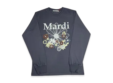Mardi Mercredi T-Shirt Long Sleeve Flowermardi Jardin "Charcoal Ivory"