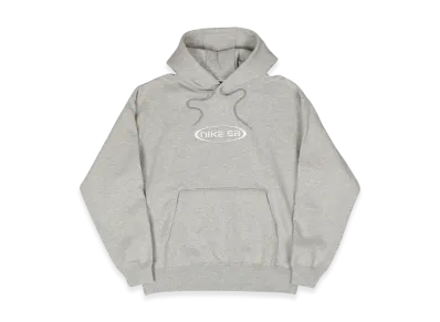 Nike SB Fleece Pullover Skate Hoodie "Grey Heather/White"