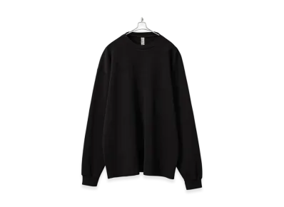 Los Angeles Apparel Long Sleeve Heavy Thermal Crew Neck T-Shirt Made in USA "Black"