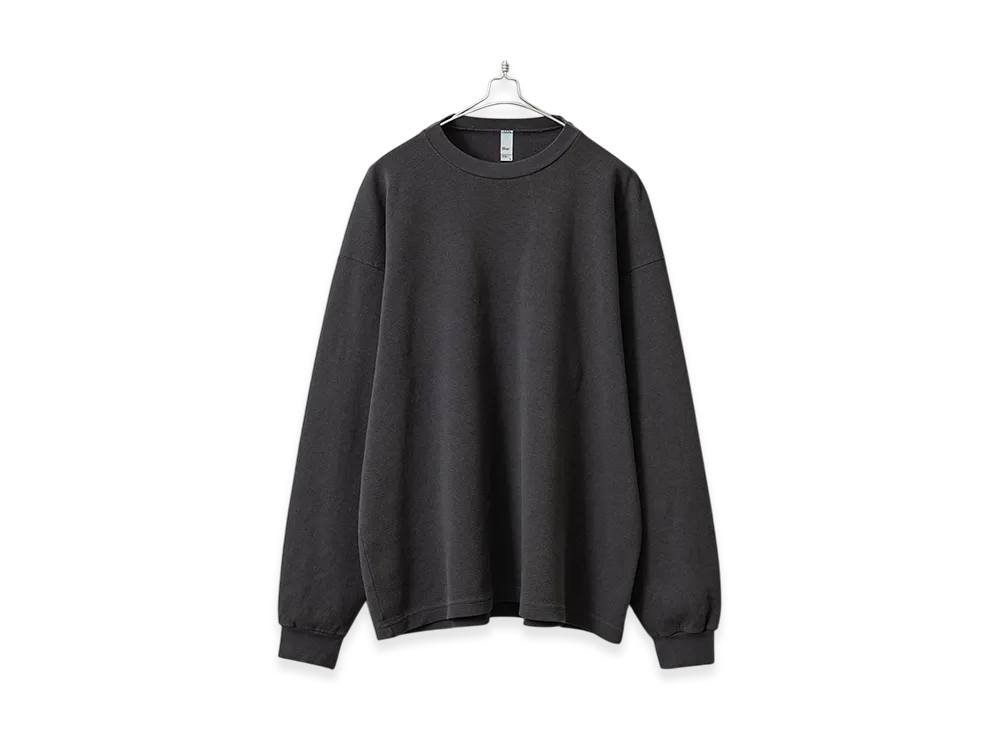 Los Angeles Apparel Long Sleeve Heavy Thermal Crew Neck T-Shirt Made in USA "Vintage Black"