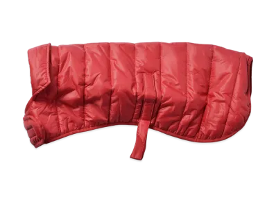 Barbour Baffled Quilted Dog Coat "Brick Red"