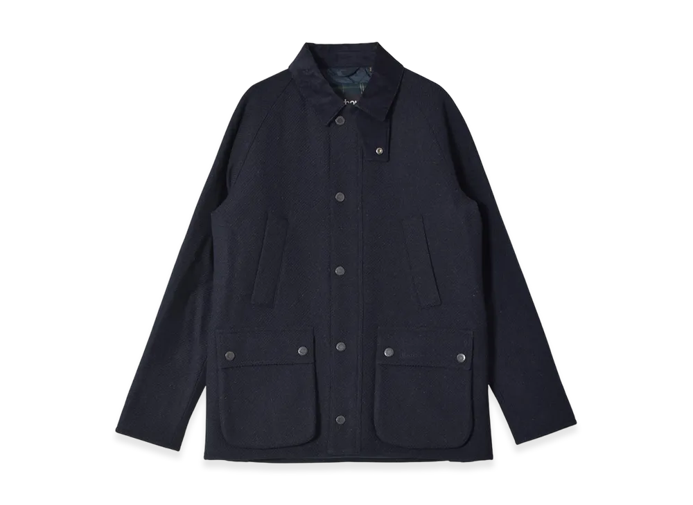 Barbour Bedale Wool Jacket "Navy/Green L"