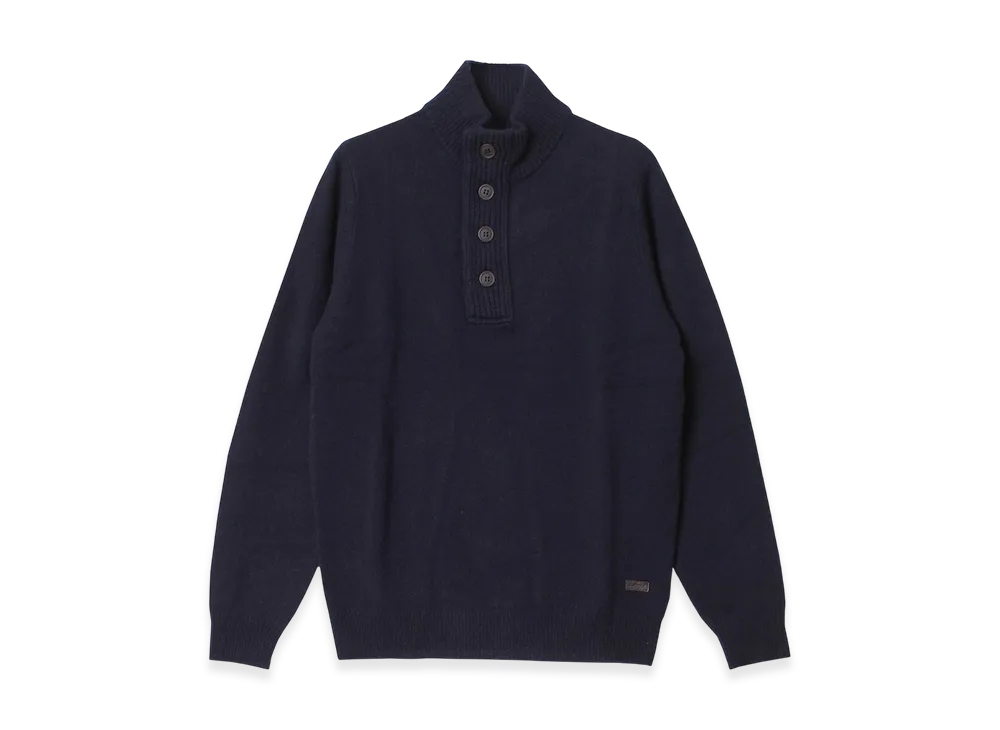 Barbour Essential Patch Half-Zip Sweater "Navy"