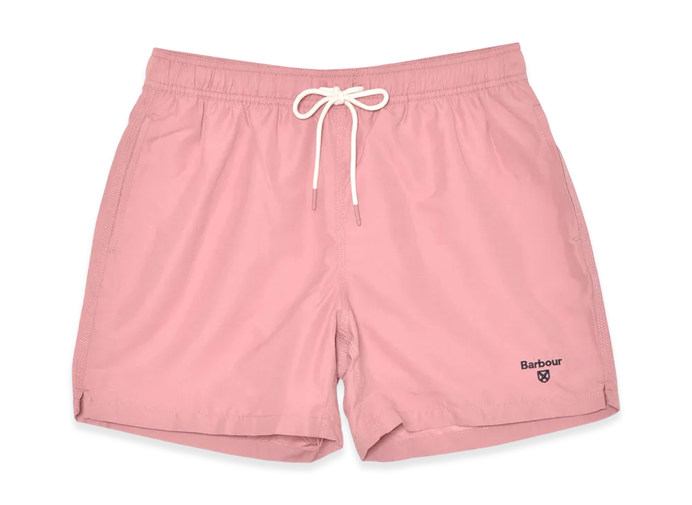 Barbour Staple Logo 5 Swim Shorts "Pink Clay"