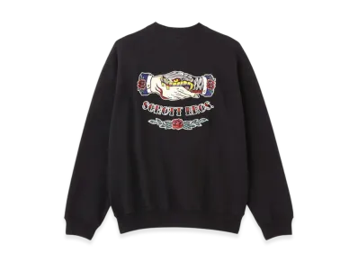 Schott Shake Hand Snake Crew Sweat "Black"