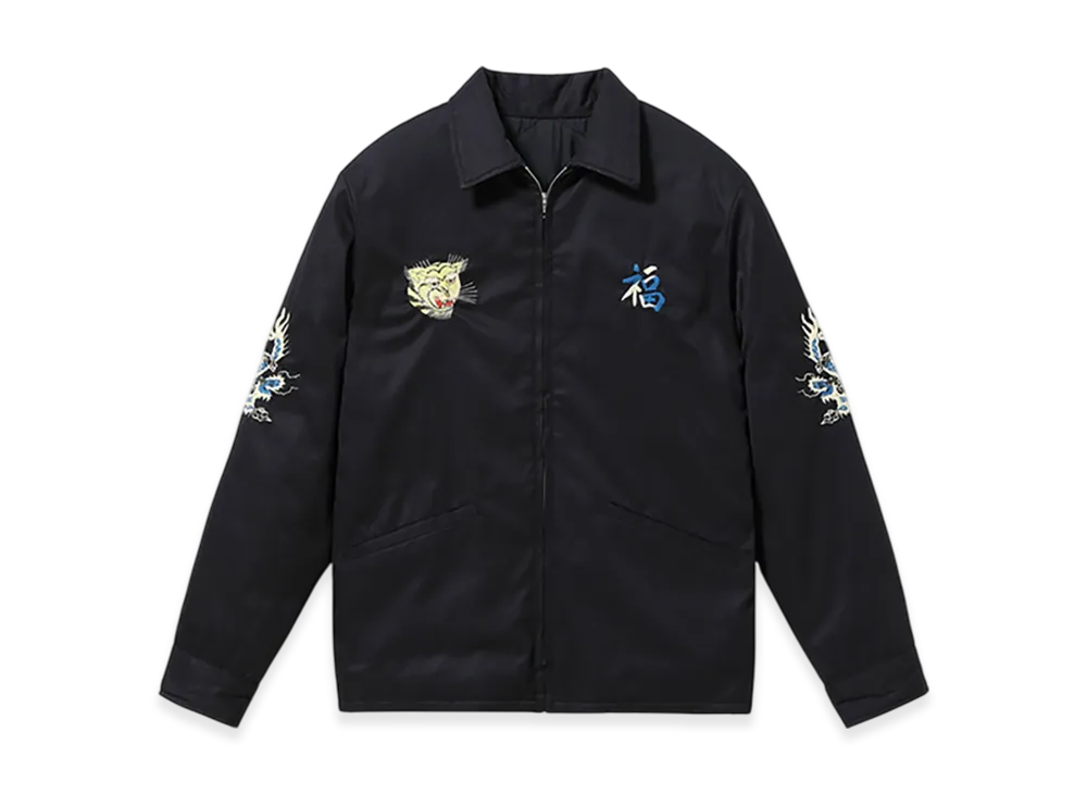 TAILOR TOYO Mid 1960s Style Reversible Vietnam Jacket VIETNAM MAP LANDSCAPE "Black"