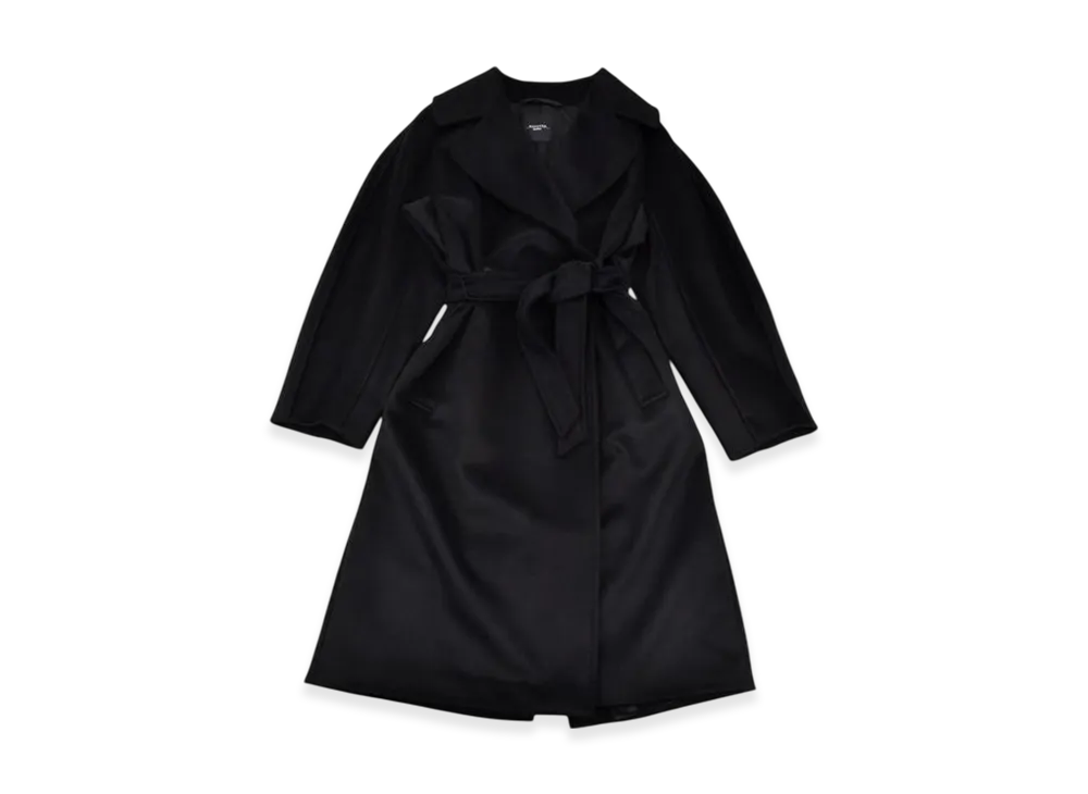 Weekend Max Mara Regina Double Breasted Long Coat "Black"