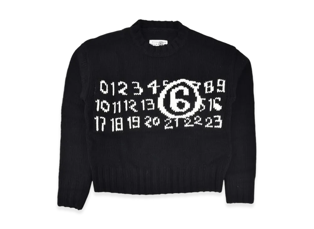 MM6 Maison Margiela Kids Cropped Pullover Knit "Black"