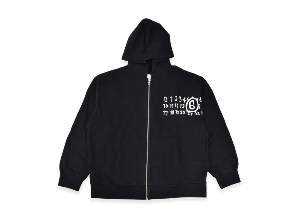 MM6 Maison Margiela Kids Zip Hoodie "Black"