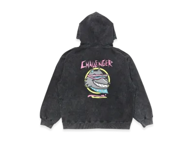 CHALLENGER Neon Wolf Zip Hoodie "Black"