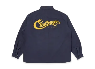 CHALLENGER Snaking Logo Work Shirt "Navy"
