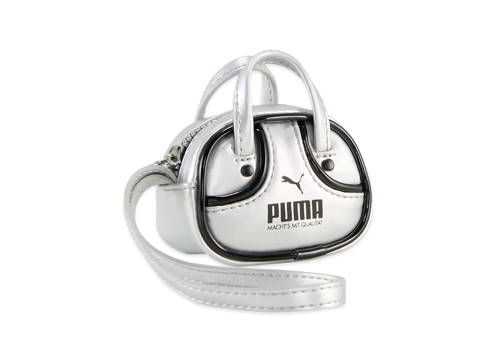Puma 1976 Metallic Grip Bag Keychain "Silver"