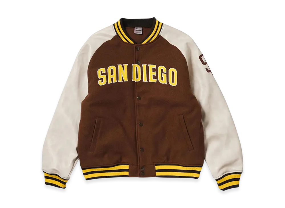 MLB Standard Logo Melton Jacket "Brown"