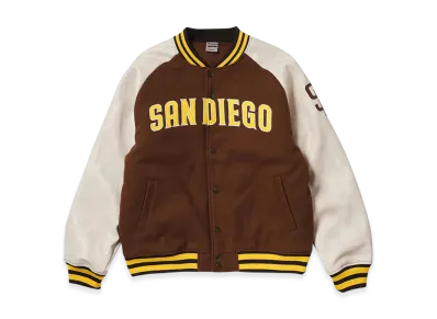 MLB Standard Logo Melton Jacket "Brown"
