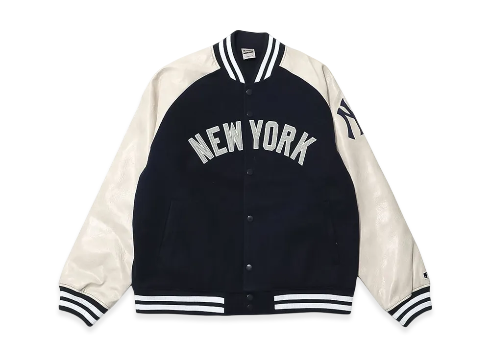 MLB Standard Logo Melton Jacket "Navy"