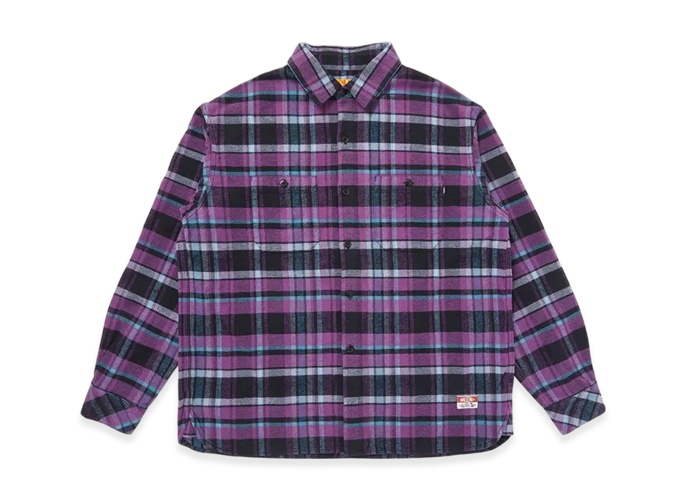 CHALLENGER Plaid Flannel Shirt "Purple"