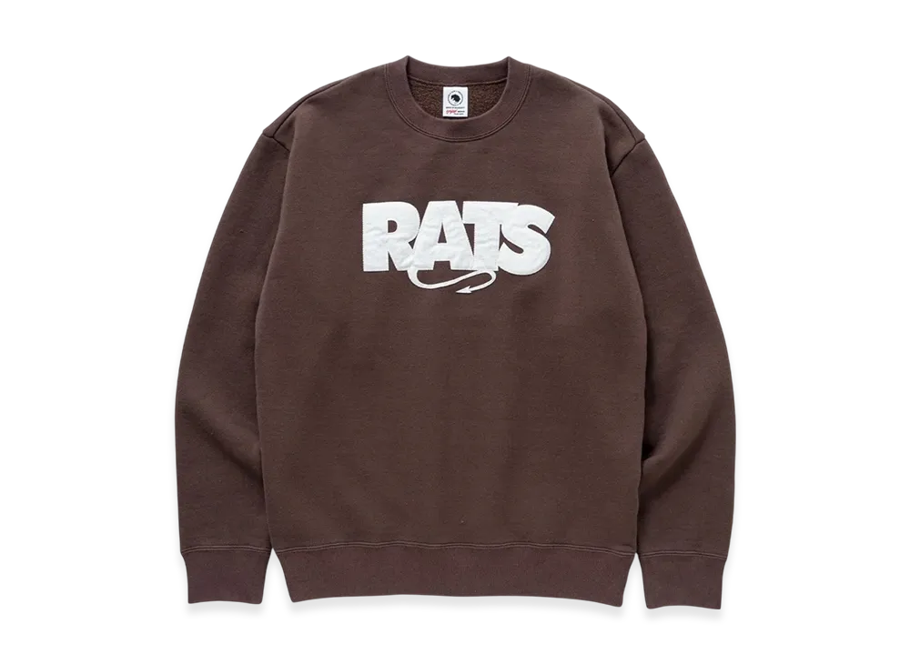 RATS Box Logo Crew Neck Sweat "Brown"