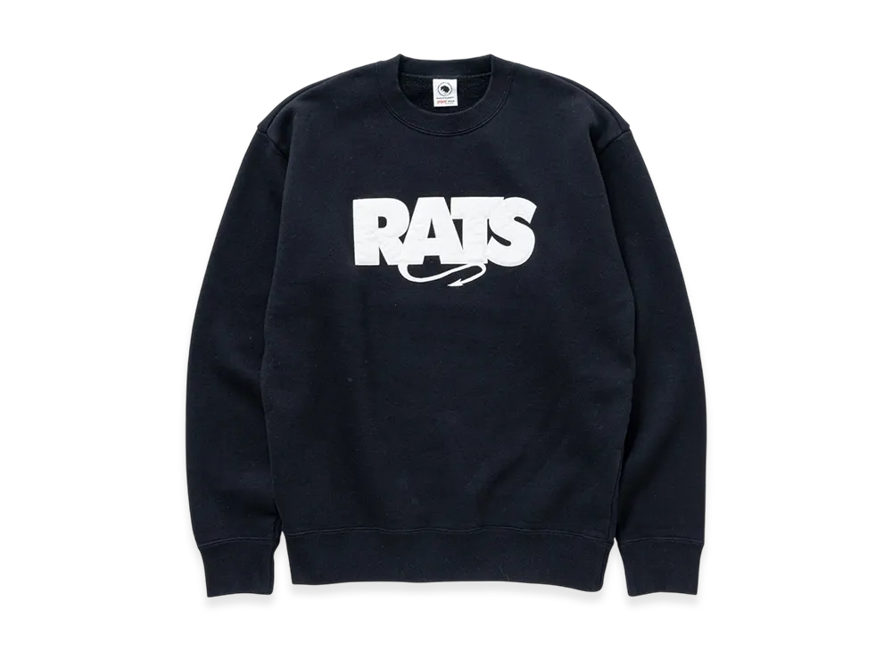 RATS Box Logo Crew Neck Sweat "Black"