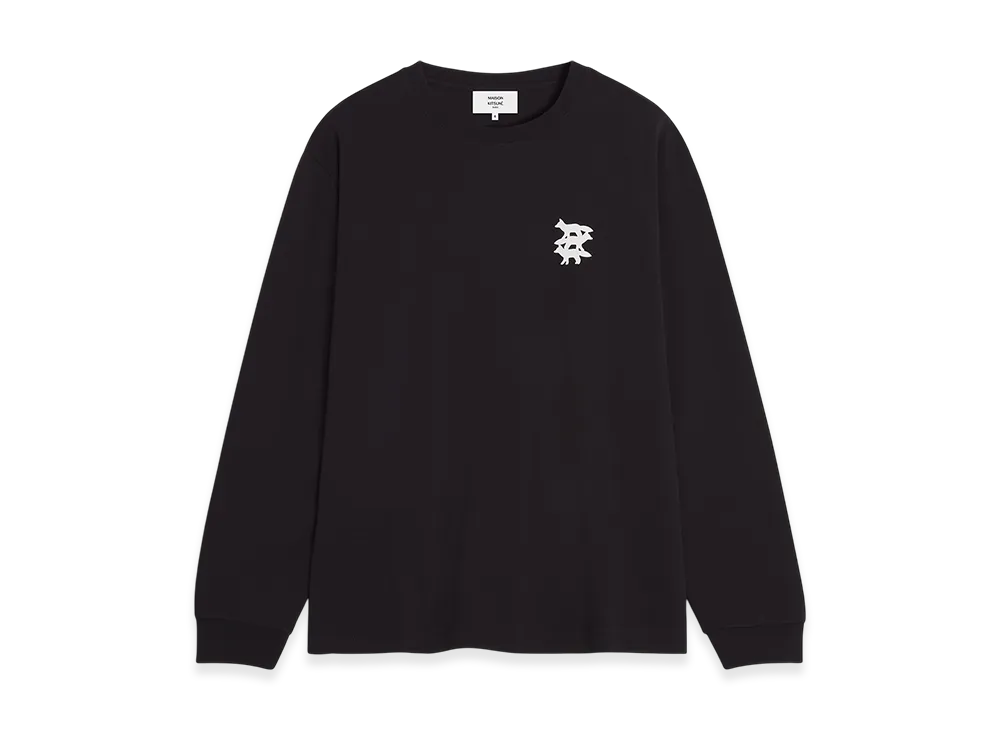 Maison Kitsune Stunt Fox Long Sleeves Tee-Shirt "Black"