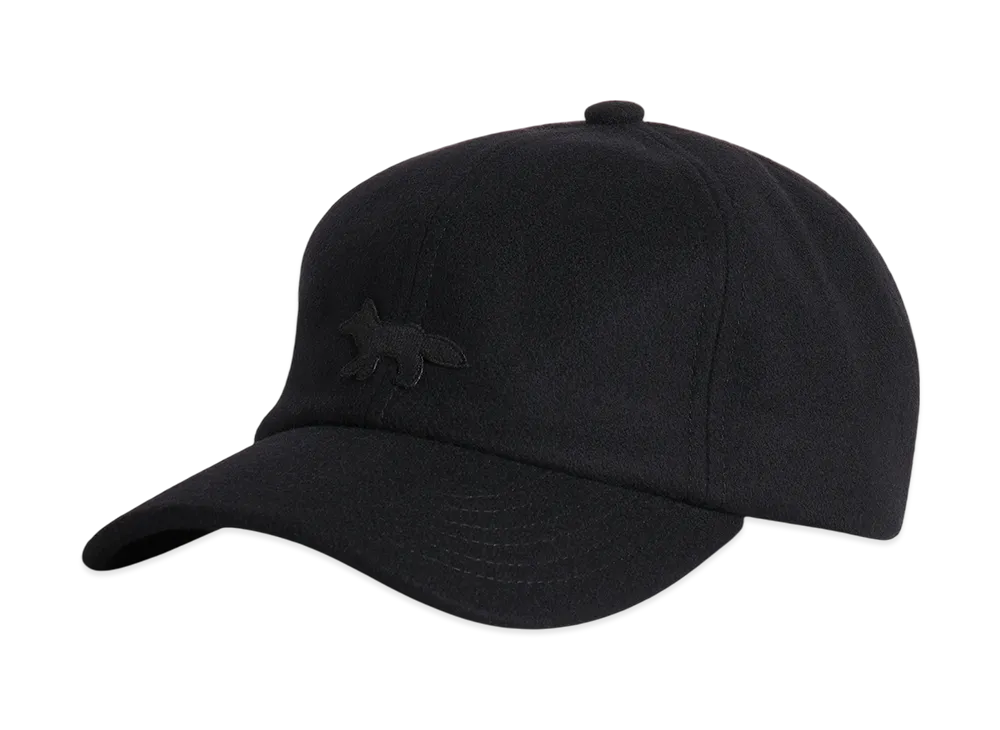 Maison Kitsune Profile Fox Wool Cap "Black"