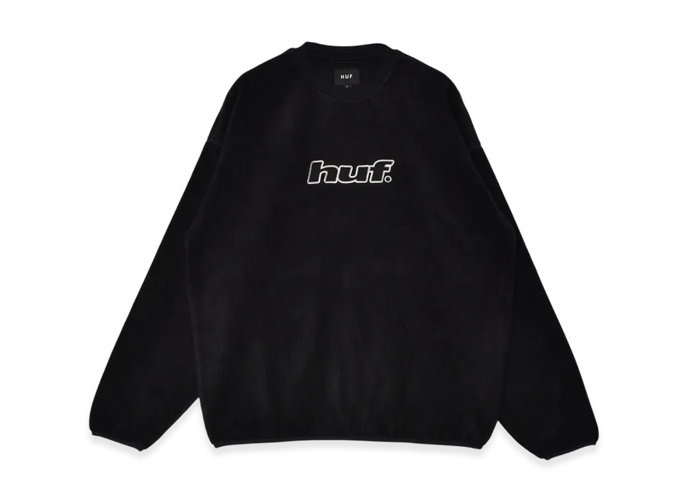 HUF H Dot Polar Fleece Crewneck Sweatshirt "Black"