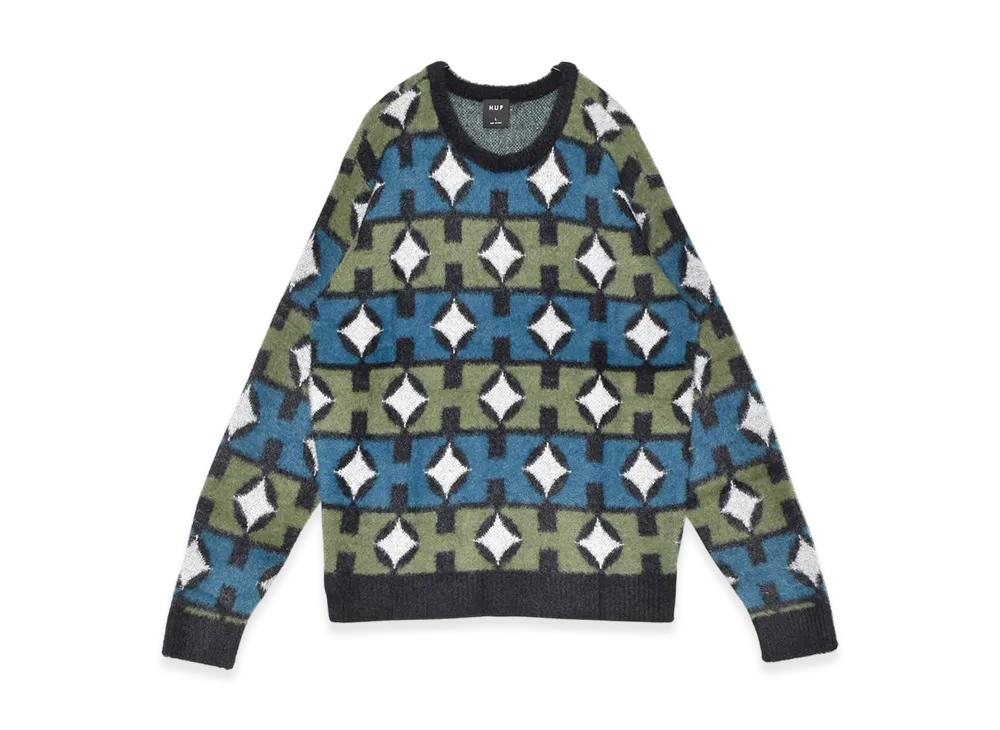 HUF Space Age Crewneck Sweater "Pine"