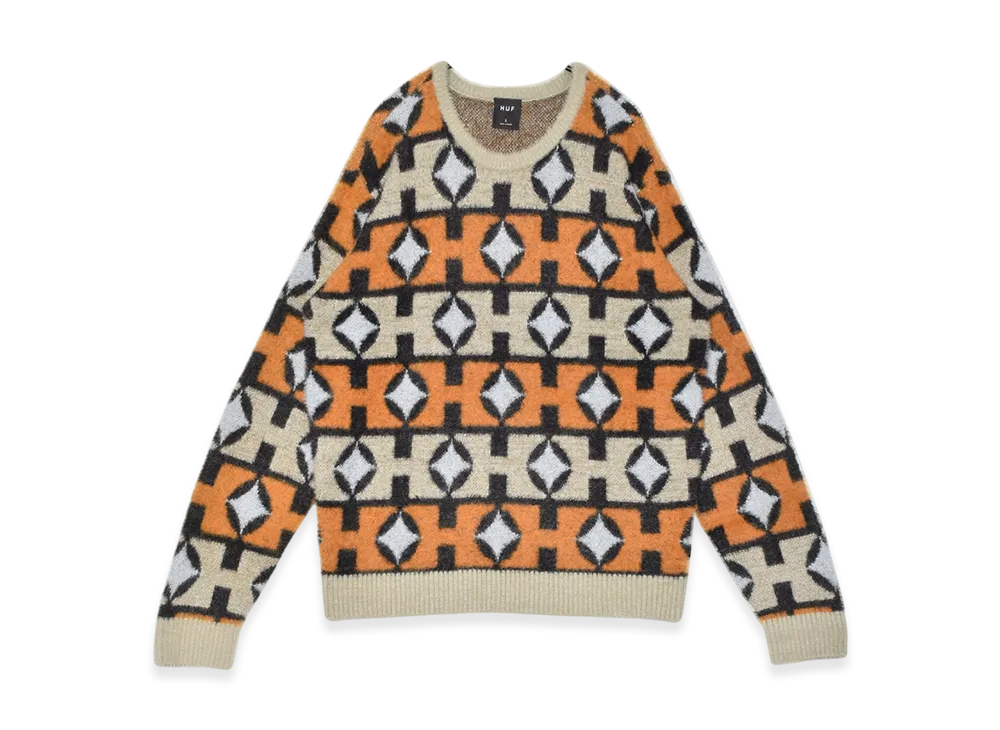 HUF Space Age Crewneck Sweater "Sunset"