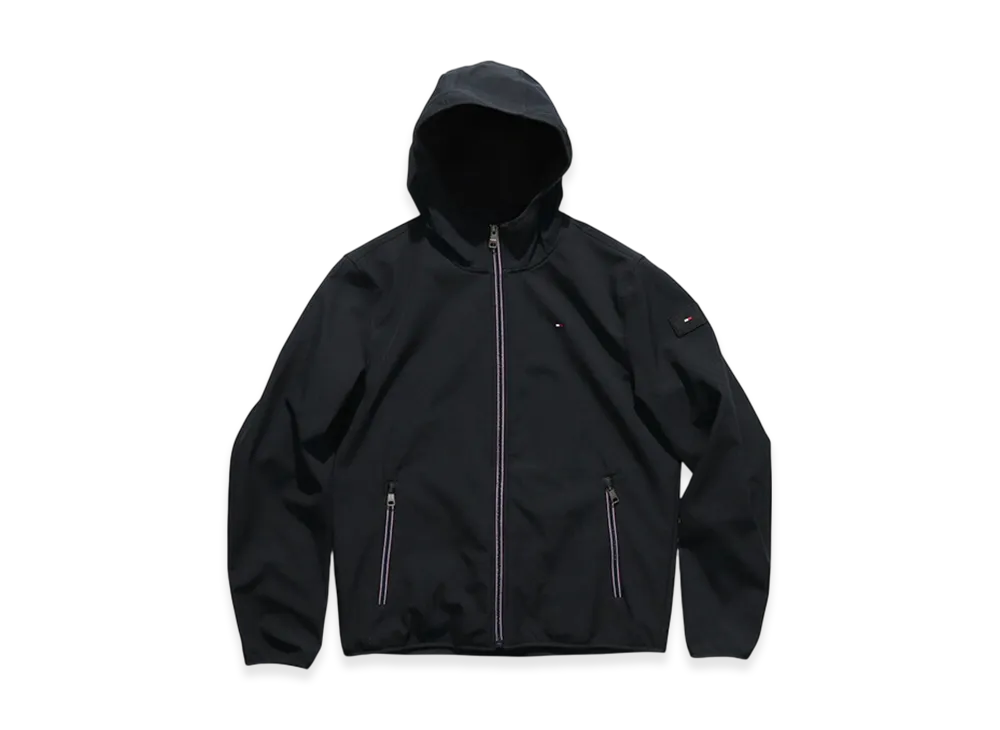 TOMMY HILFIGER Softshell Hooded Full-Zip Jacket "Black"