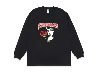CHALLENGER Long Sleeve Rosegirl Tee "Black"
