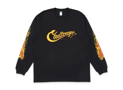 CHALLENGER Long Sleeve Snaking Logo Tee "Black"
