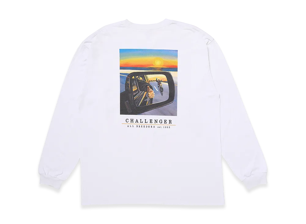 CHALLENGER Long Sleeve Sunset Drive Tee "White"