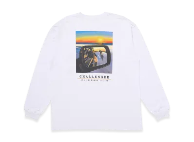 CHALLENGER Long Sleeve Sunset Drive Tee "White"