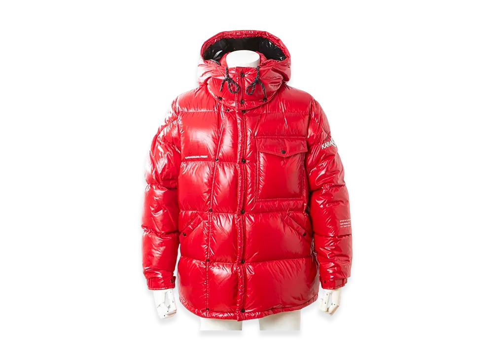 MONCLER Genius x Fragment Men's Chest Pocket Hooded Short Down Jacket Anthemium "Red"