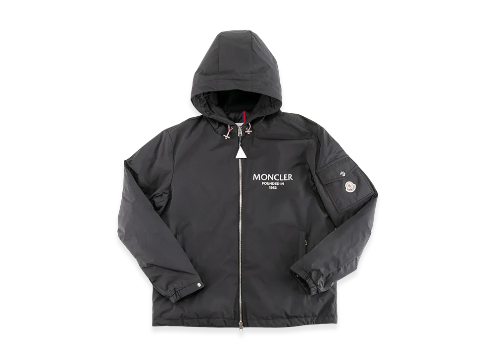 Moncler Men's Ultra Lightweight Nylon Hooded Jacket Granero "Black"