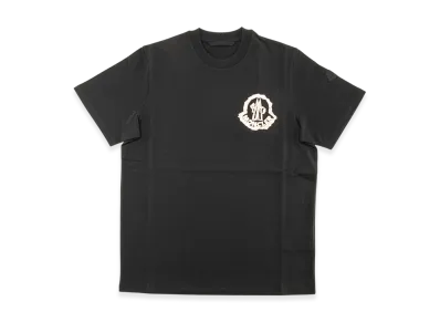Moncler Men's Jagged Logo Crew Neck T-Shirt "Black"