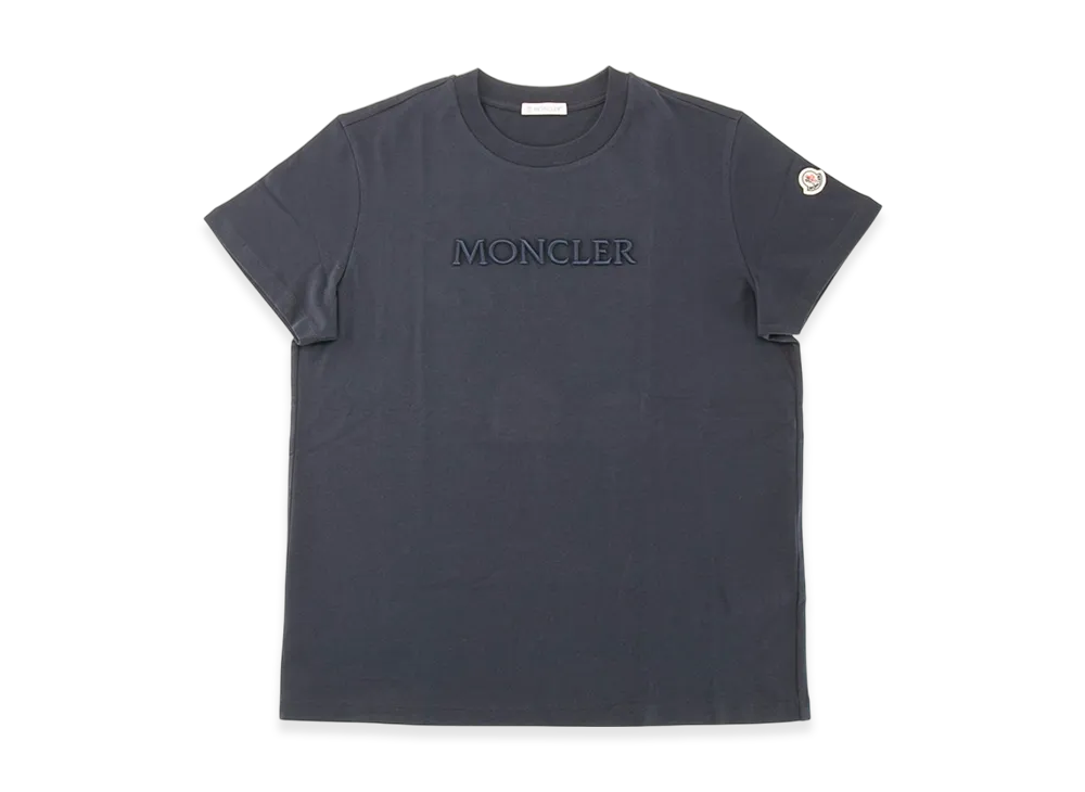 Moncler Women's Logo Embroidered T-Shirt "Navy"